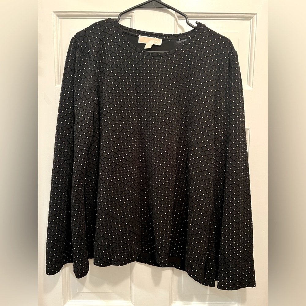 Sparkly Festive Black Top